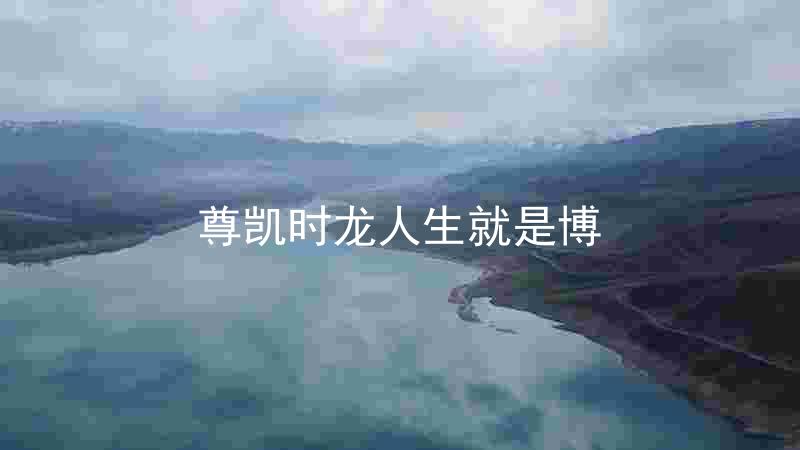 尊凯时龙人生就是博